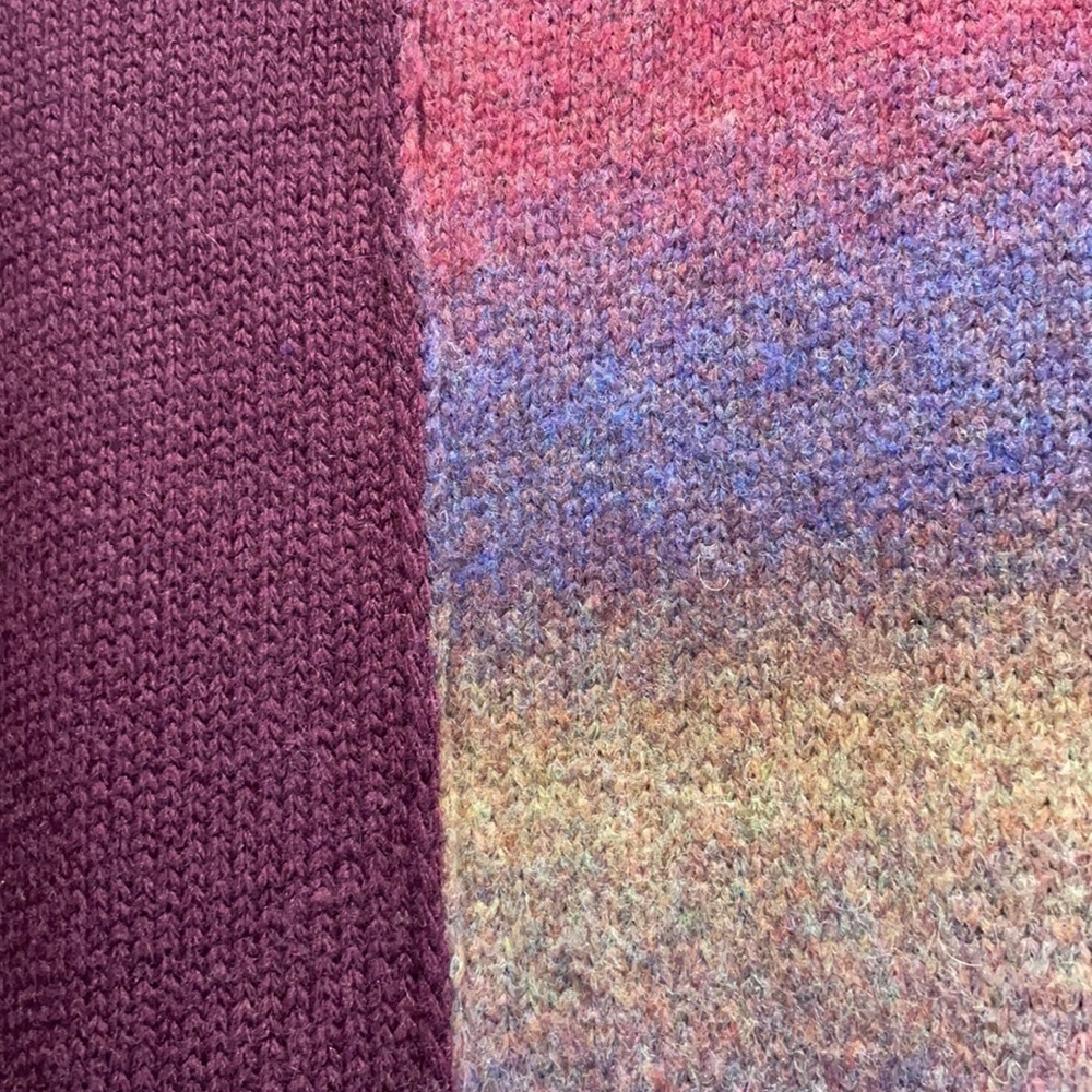 Luukaa Maroon Split Multi Colored Half Open Sweat… - image 6